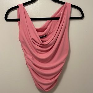 Pink off the shoulder Zara top